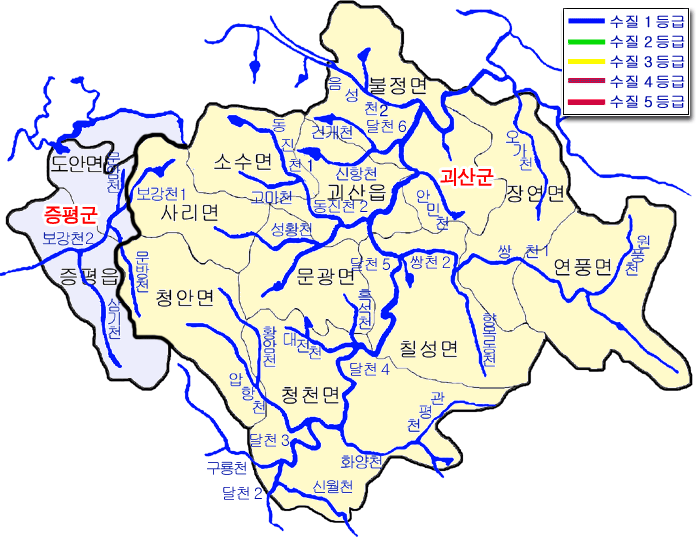 괴산군 하천도